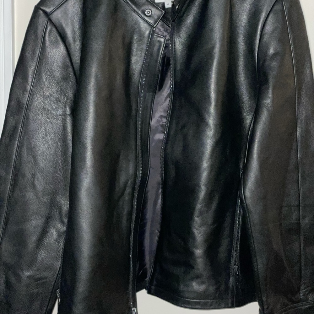 Ugg black leather jacket